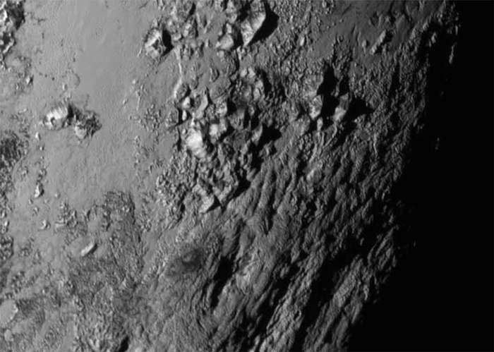 icy mountains on Pluto